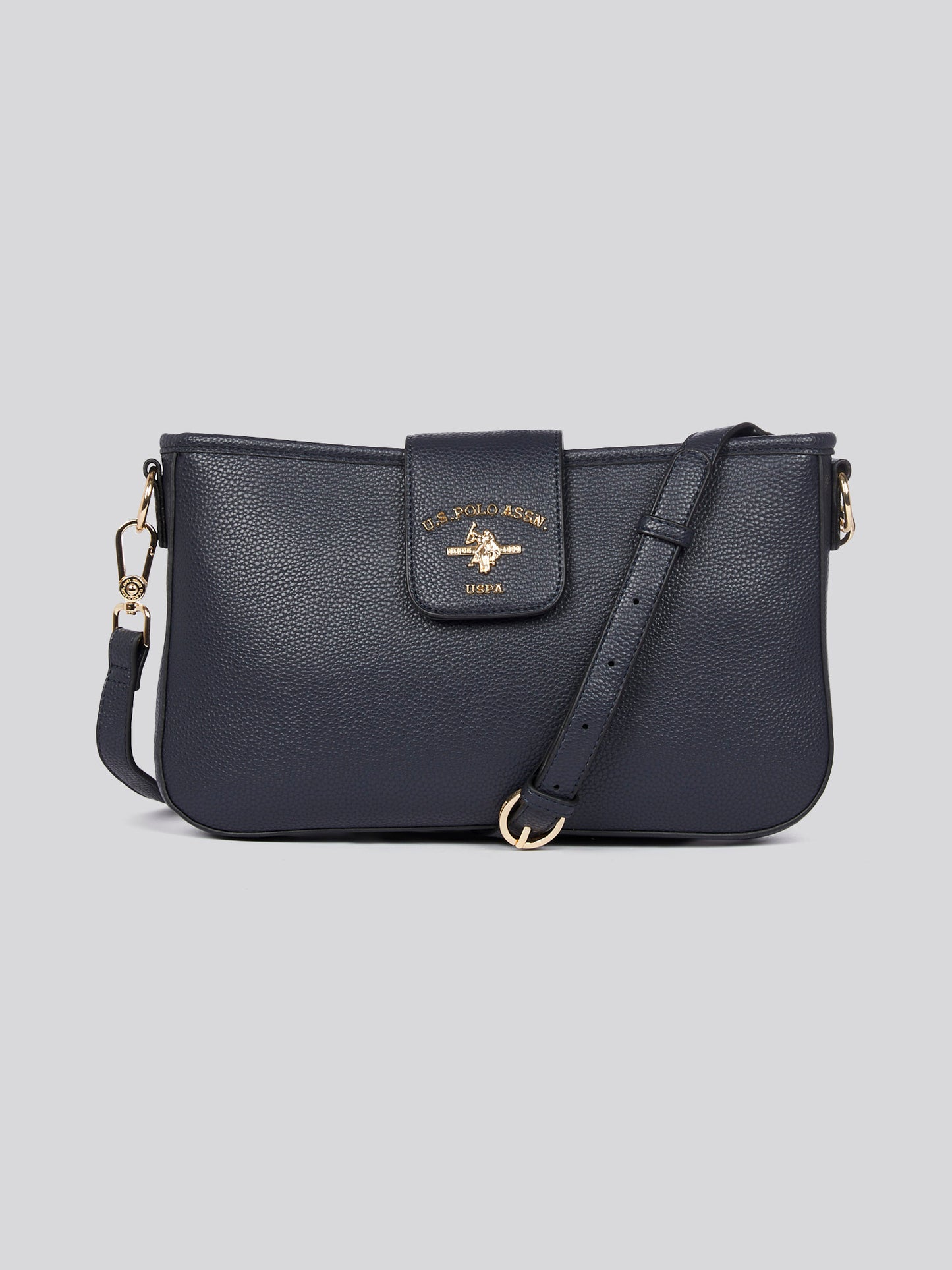 U.S. Polo Assn. Womens Stanford Baguette Bag in Navy