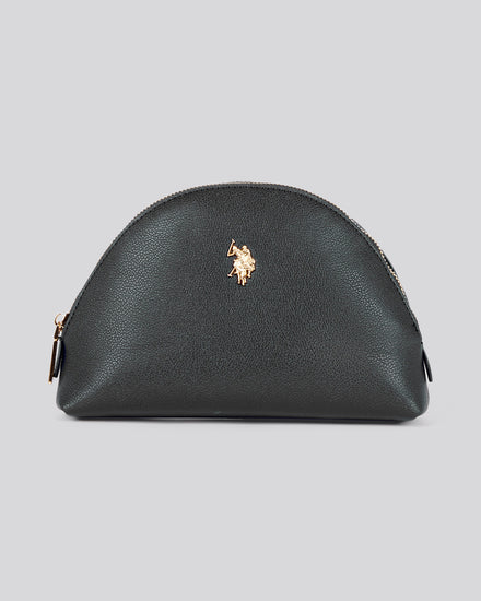 U.S. Polo Assn. Womens Jones Round Beauty Bag in Black
