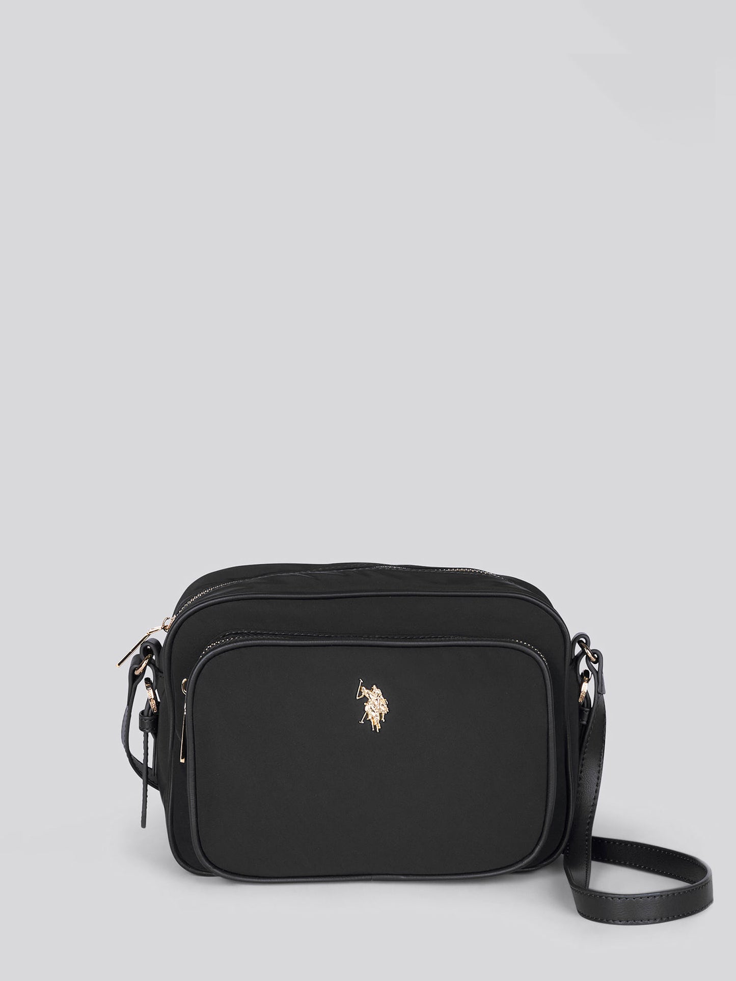 U.S. Polo Assn. Womens Houston Crossbody Pocket Bag Black