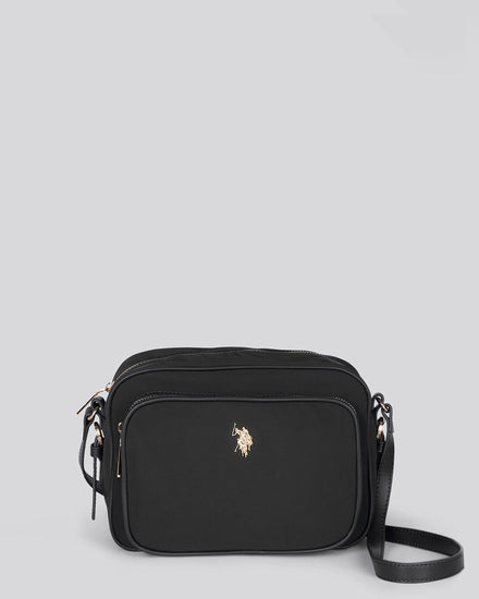 U.S. Polo Assn. Womens Houston Crossbody Pocket Bag Black
