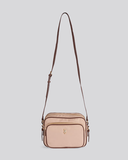 U.S. Polo Assn. Womens Houston Crossbody Pocket Bag Warm Taupe