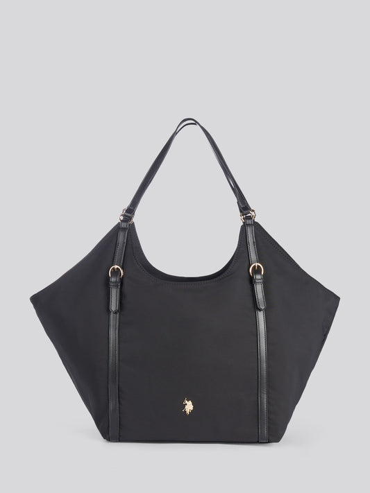 U.S. Polo Assn. Womens Houston Large Double Handle Bag Black
