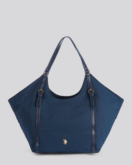U.S. Polo Assn. Womens Houston Large Double Handle Bag Navy