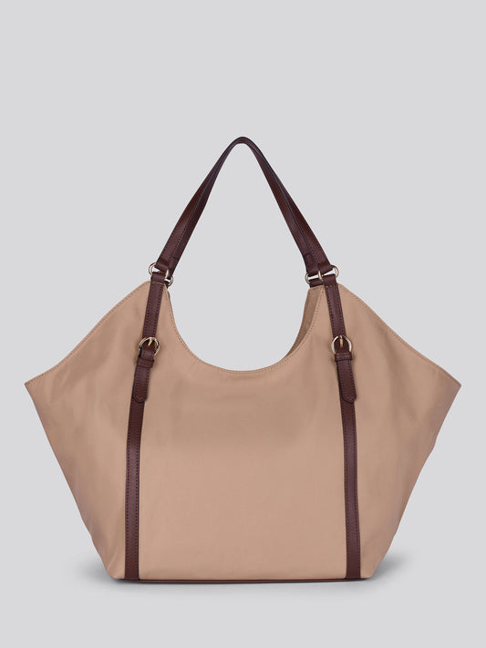 U.S. Polo Assn. Womens Houston Large Double Handle Bag Warm Taupe