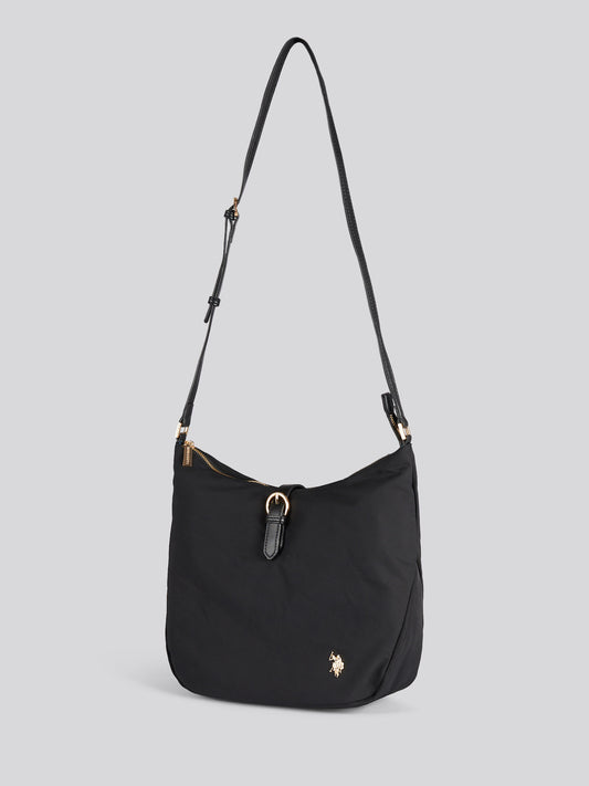 U.S. Polo Assn. Womens Houston Hobo Bag Black