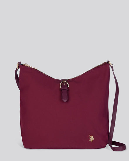 U.S. Polo Assn. Womens Houston Hobo Bag Wine