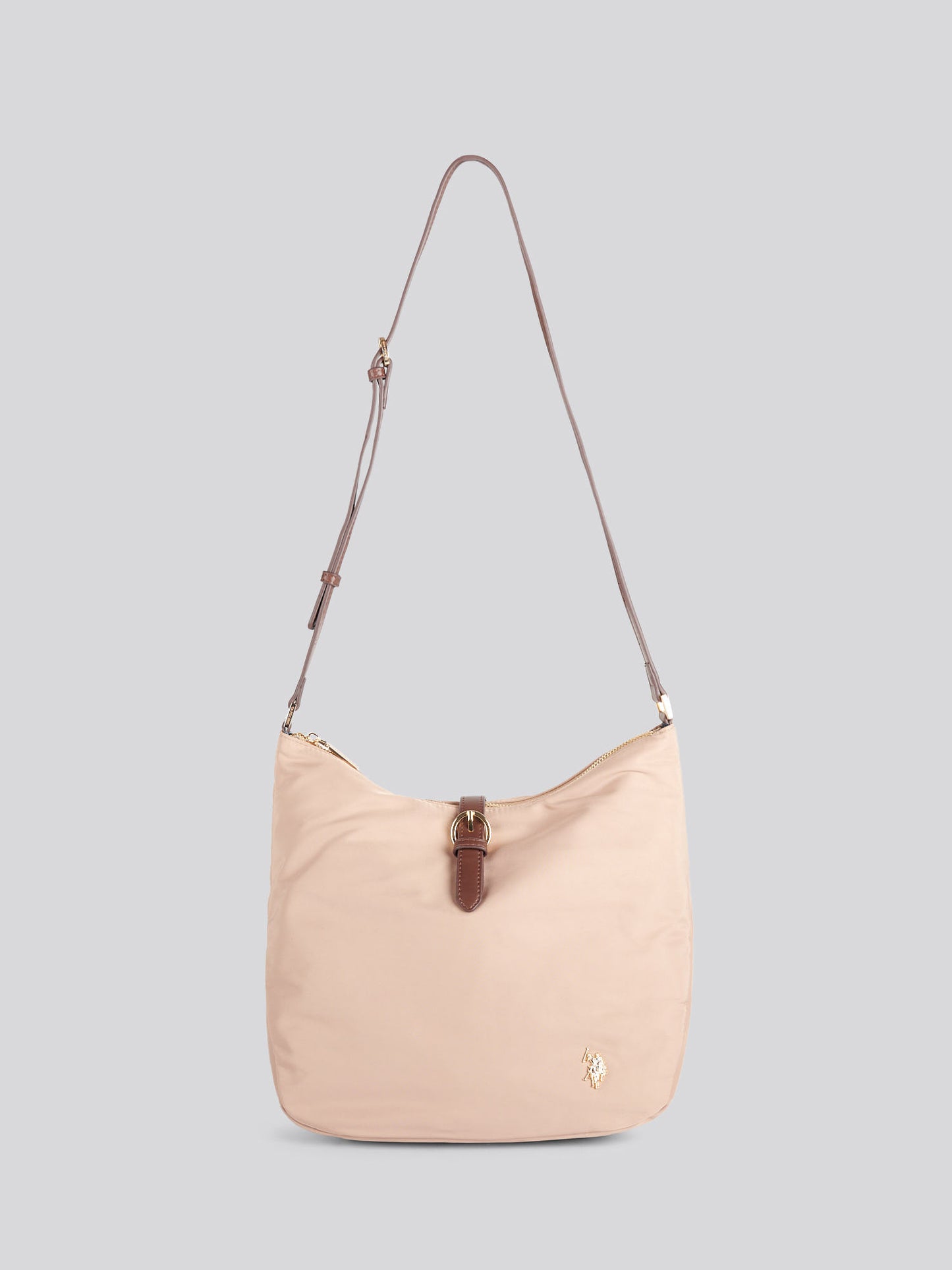 U.S. Polo Assn. Womens Houston Hobo Bag Warm Taupe
