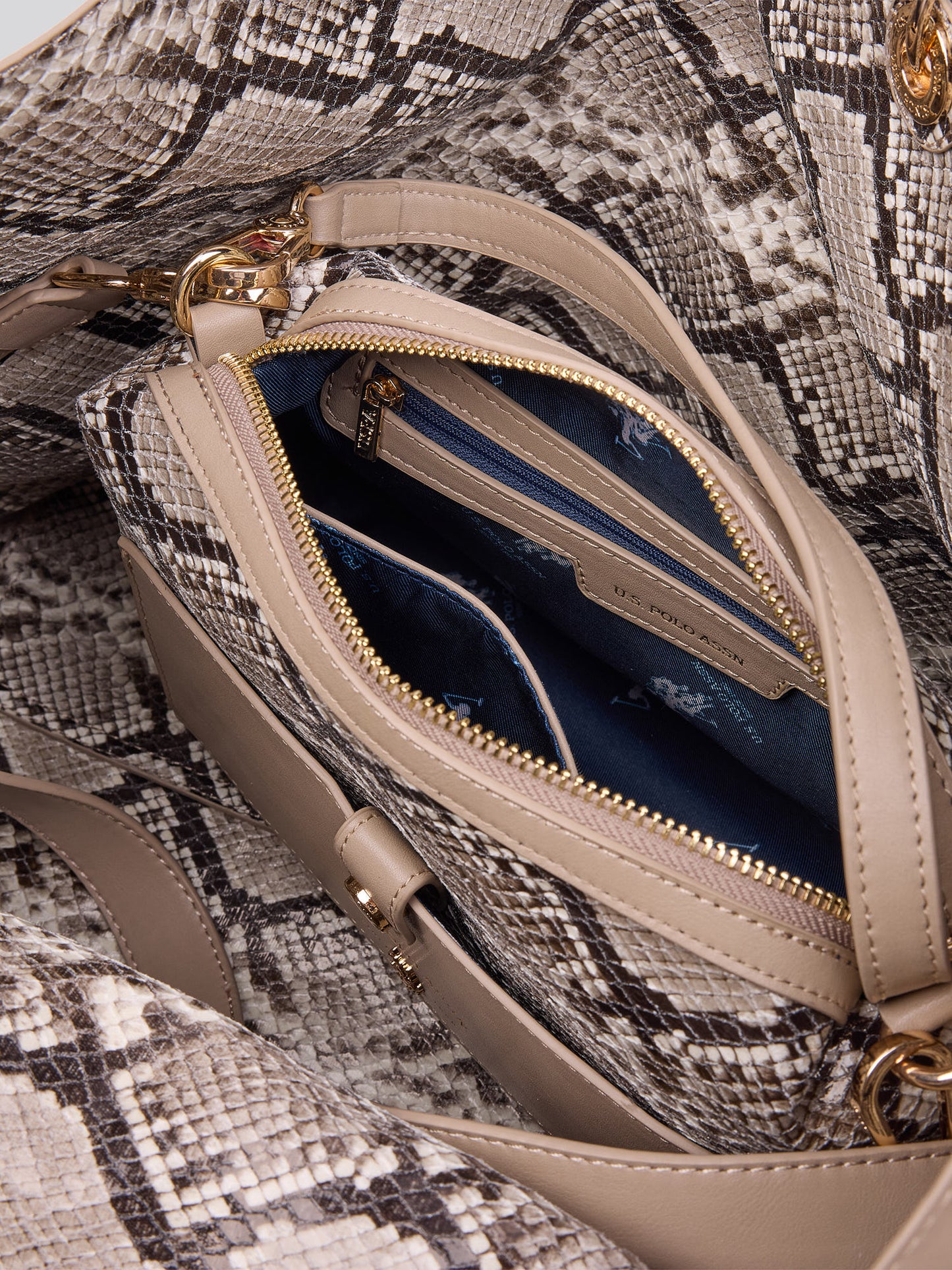 Womens Axtell Reversible Shopping Bag in Light Taupe