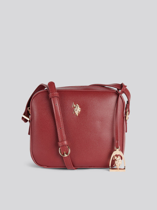 U.S. Polo Assn. Womens Jones Crossbody Bag Wine