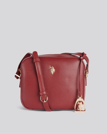 U.S. Polo Assn. Womens Jones Crossbody Bag Wine