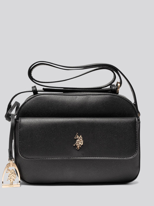 U.S. Polo Assn. Womens Jones Crossbody Pocket Bag Black