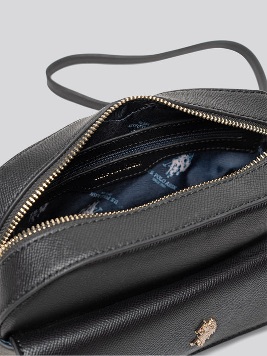 U.S. Polo Assn. Womens Jones Crossbody Pocket Bag Black
