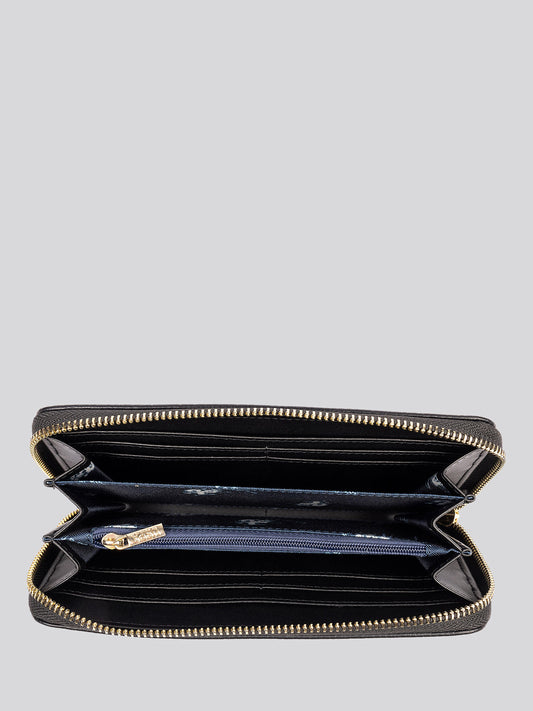 Womens Jones Large Zip Around Wallet in Black
