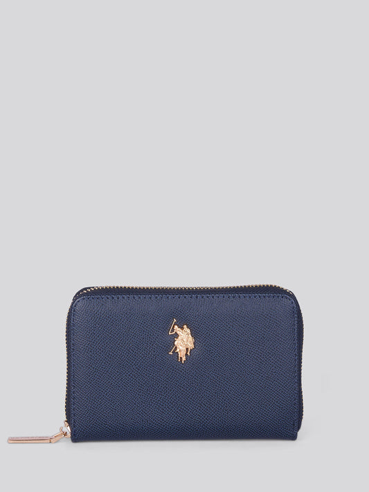 Womens Jones Medium Zip Wallet in Navy