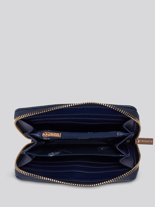 Womens Jones Medium Zip Wallet in Navy