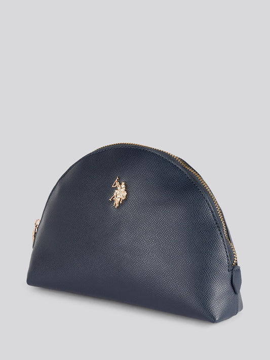 Womens Jones Round Beauty Bag in Navy