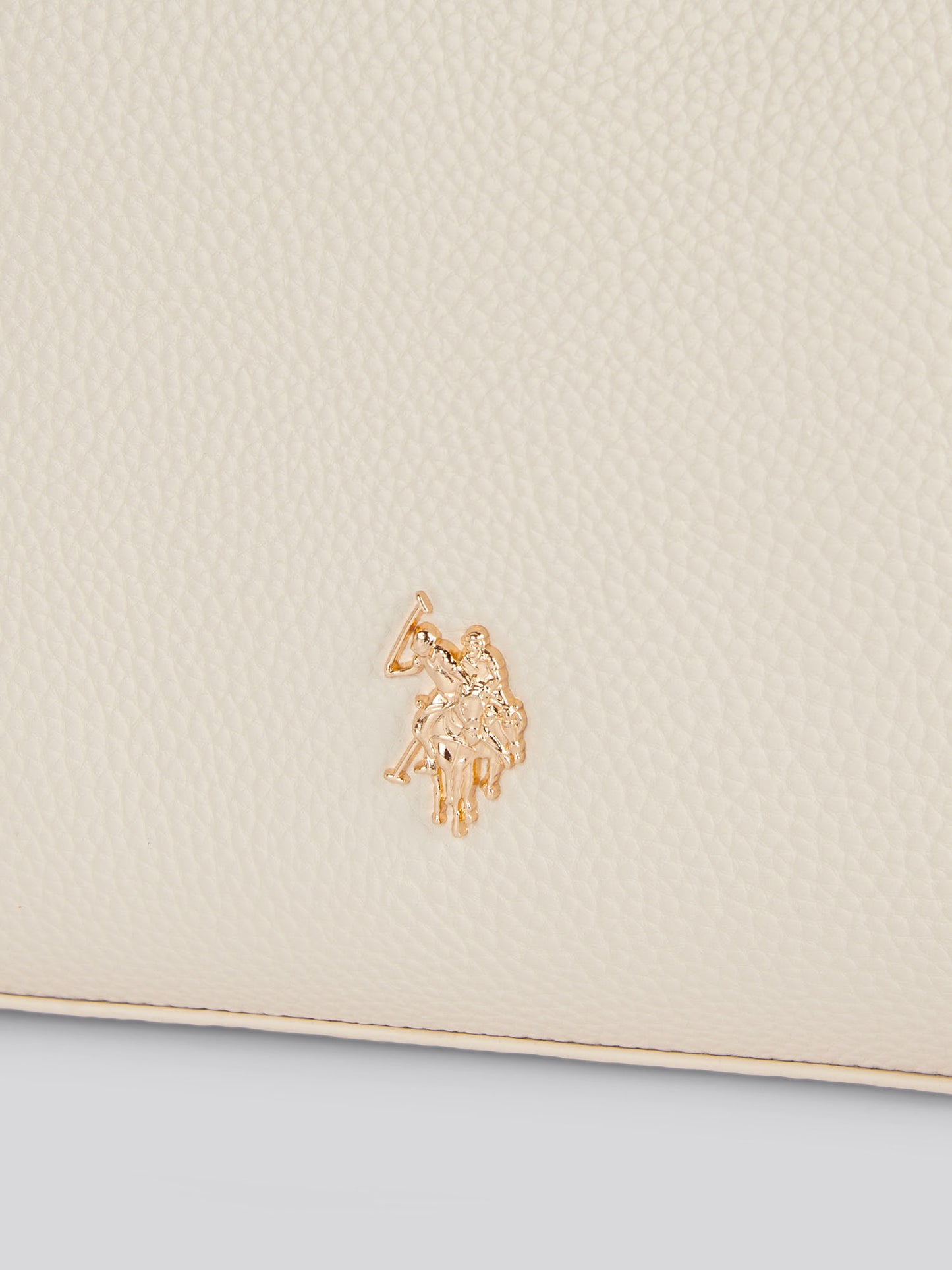 U.S. Polo Assn. Womens Mansion Double Zip Crossbody Bag Off White