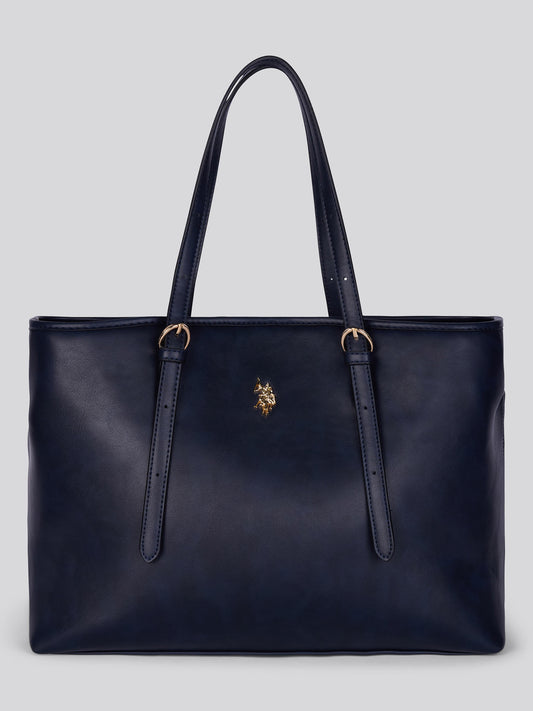 U.S. Polo Assn. Womens Blackstone Shopping Bag Navy