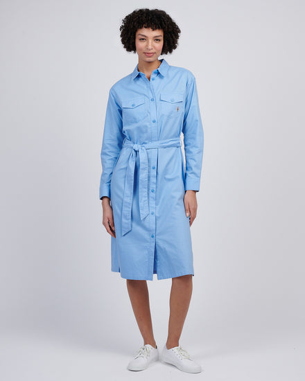 Womens USPA Shirt Dress in Vista Blue