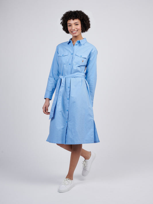 Womens USPA Shirt Dress in Vista Blue