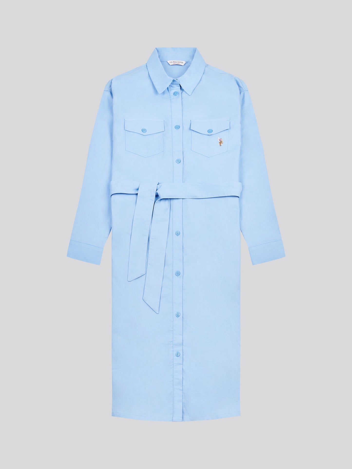 Womens USPA Shirt Dress in Vista Blue