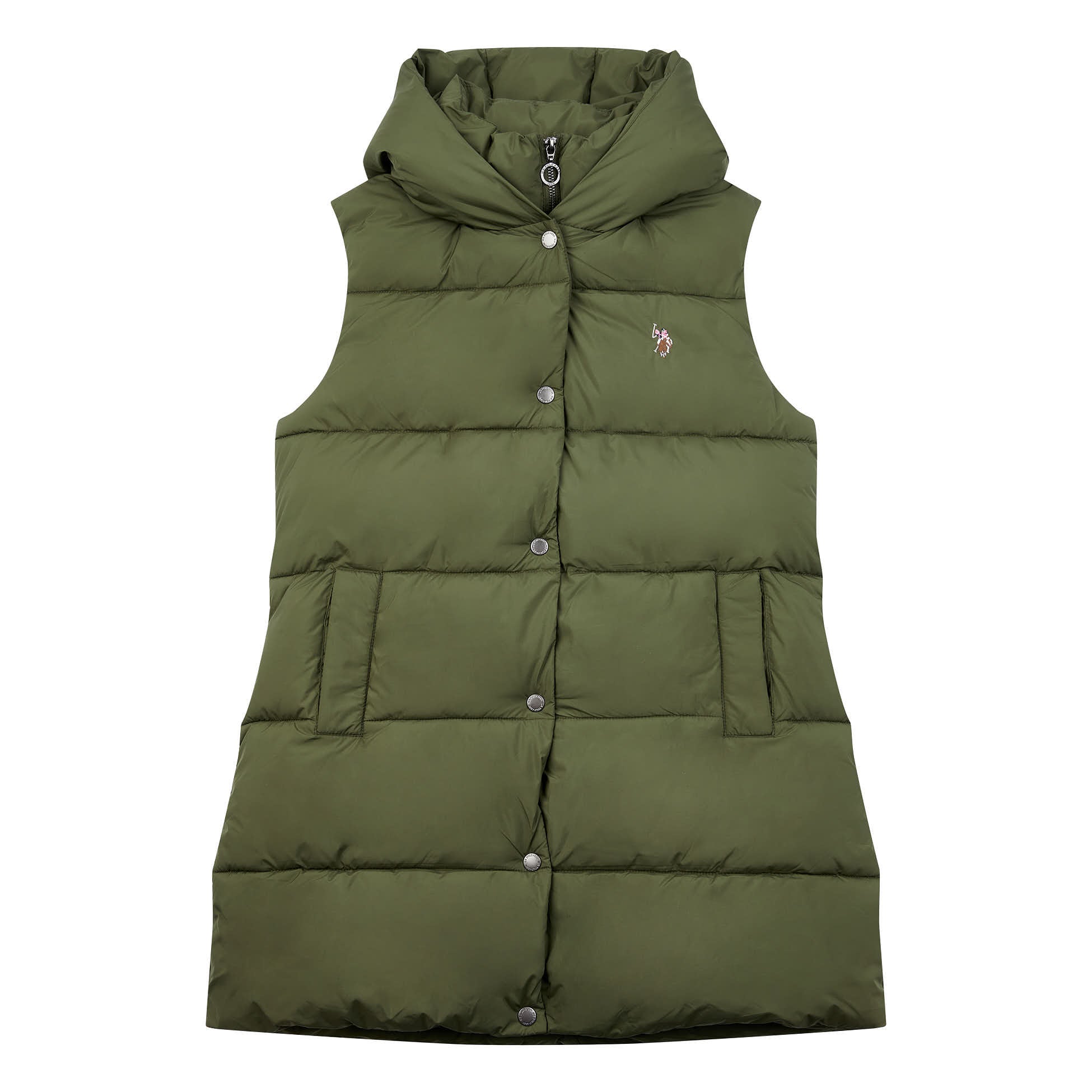 Womens Padded Gilet in Olive Night
