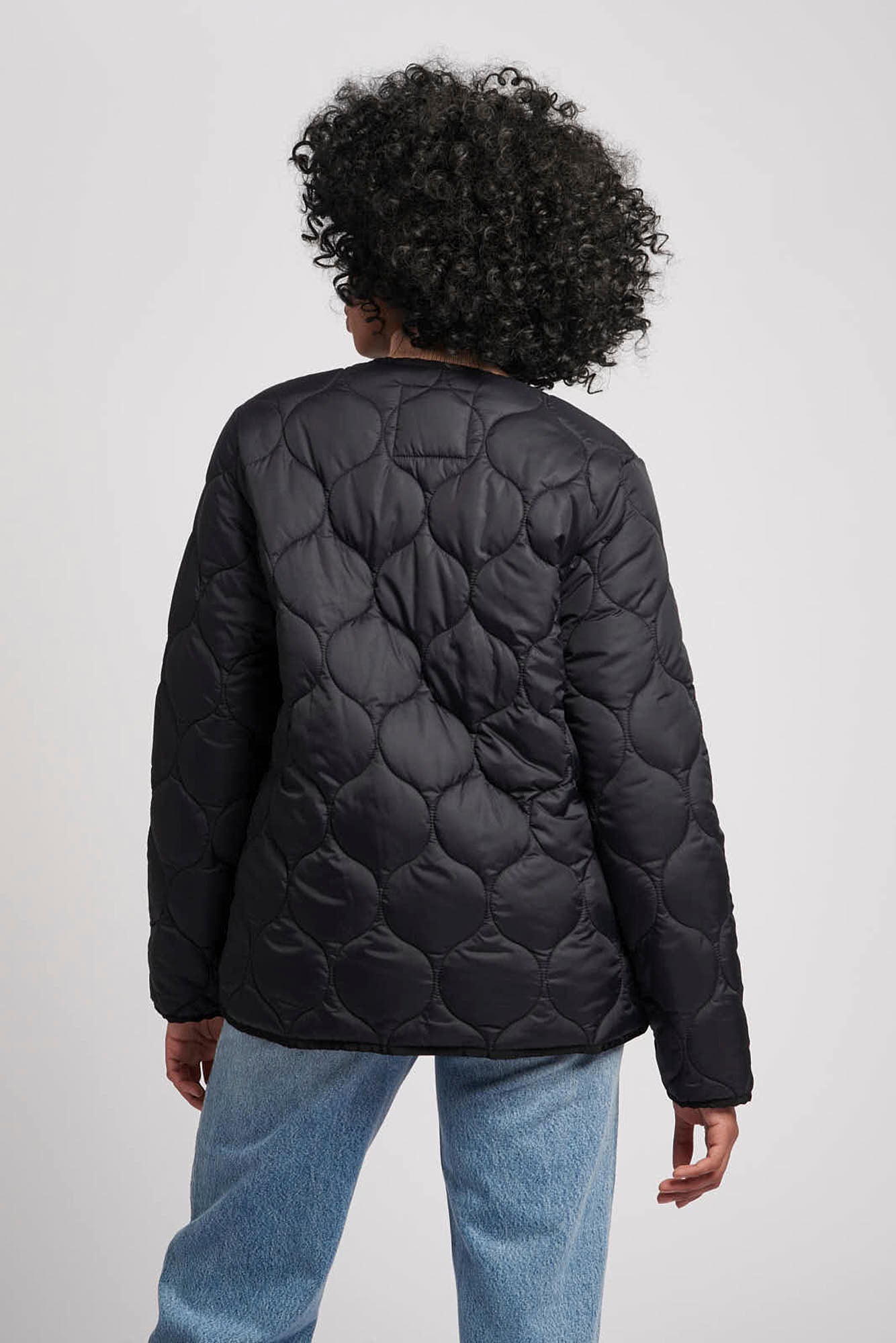 Womens Onion Quilted Jacket in Black