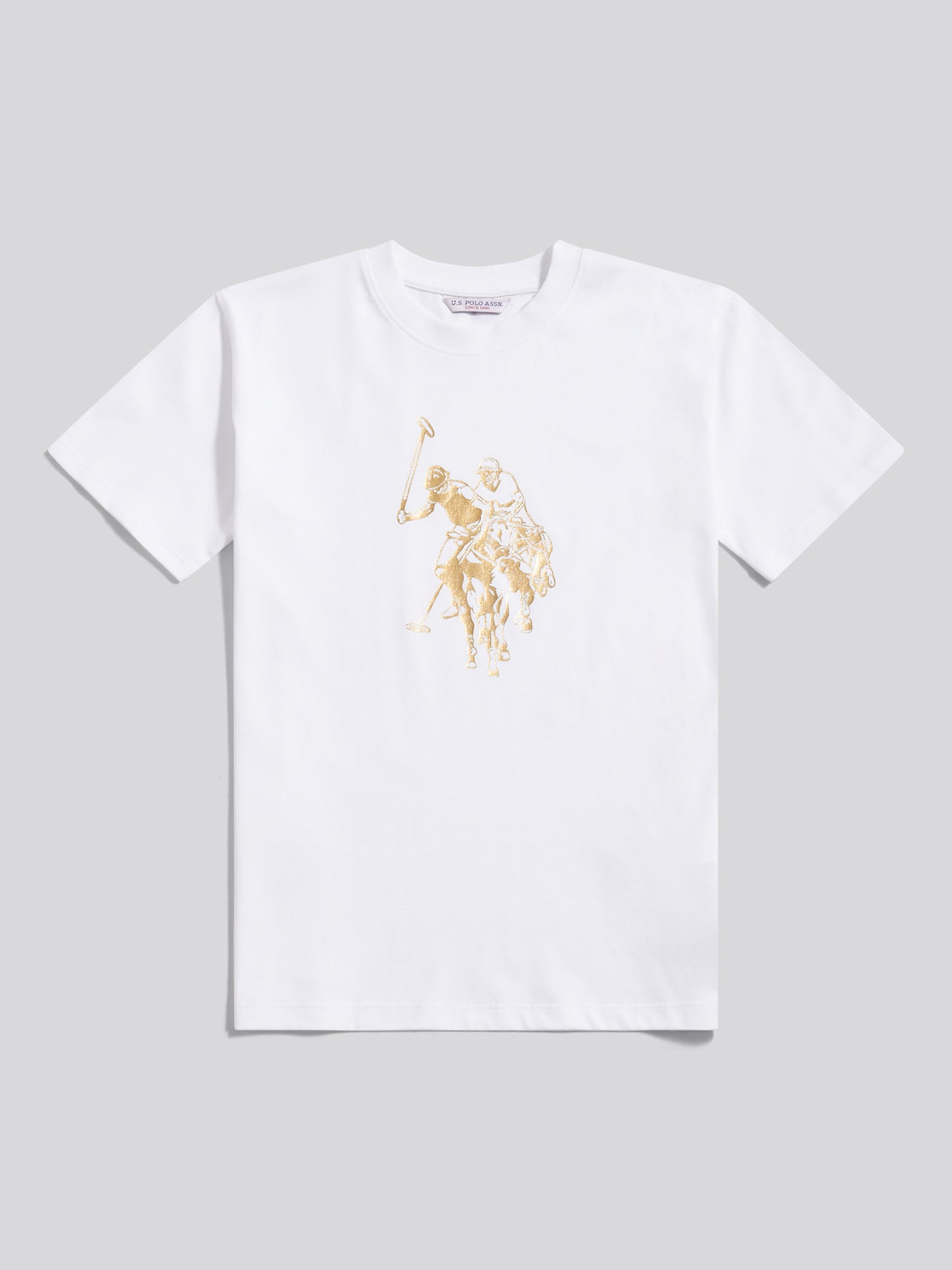 Womens Gold Logo T-Shirt in Bright White