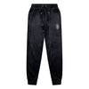 Womens Velour Diamante Loose Fit Joggers in Black