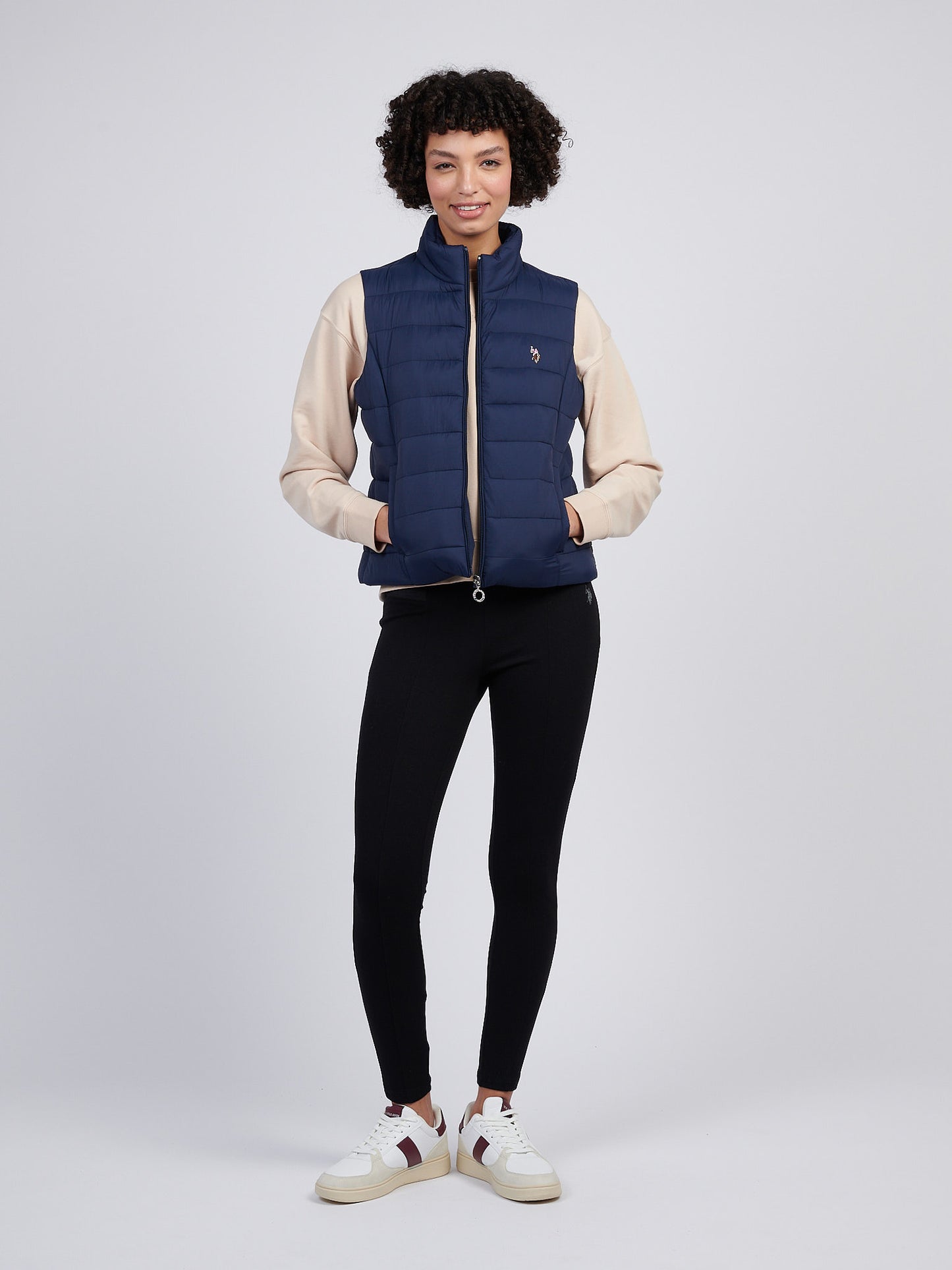 Womens Lightweight Puffer Gilet in Navy Iris