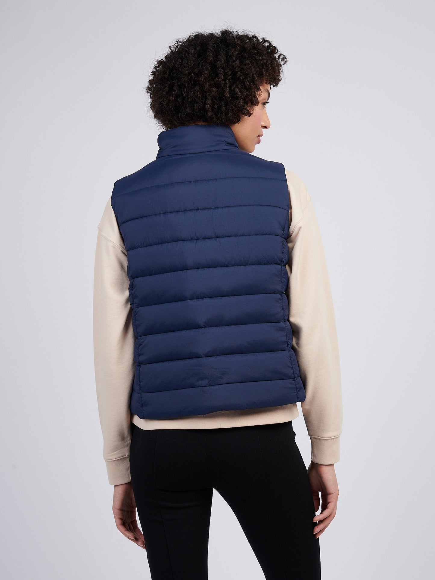 Womens Lightweight Puffer Gilet in Navy Iris