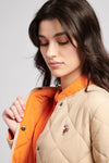 Womens Lightweight Puffer Jacket in Iris Cream