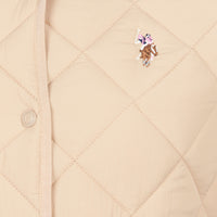 Womens Lightweight Puffer Jacket in Iris Cream