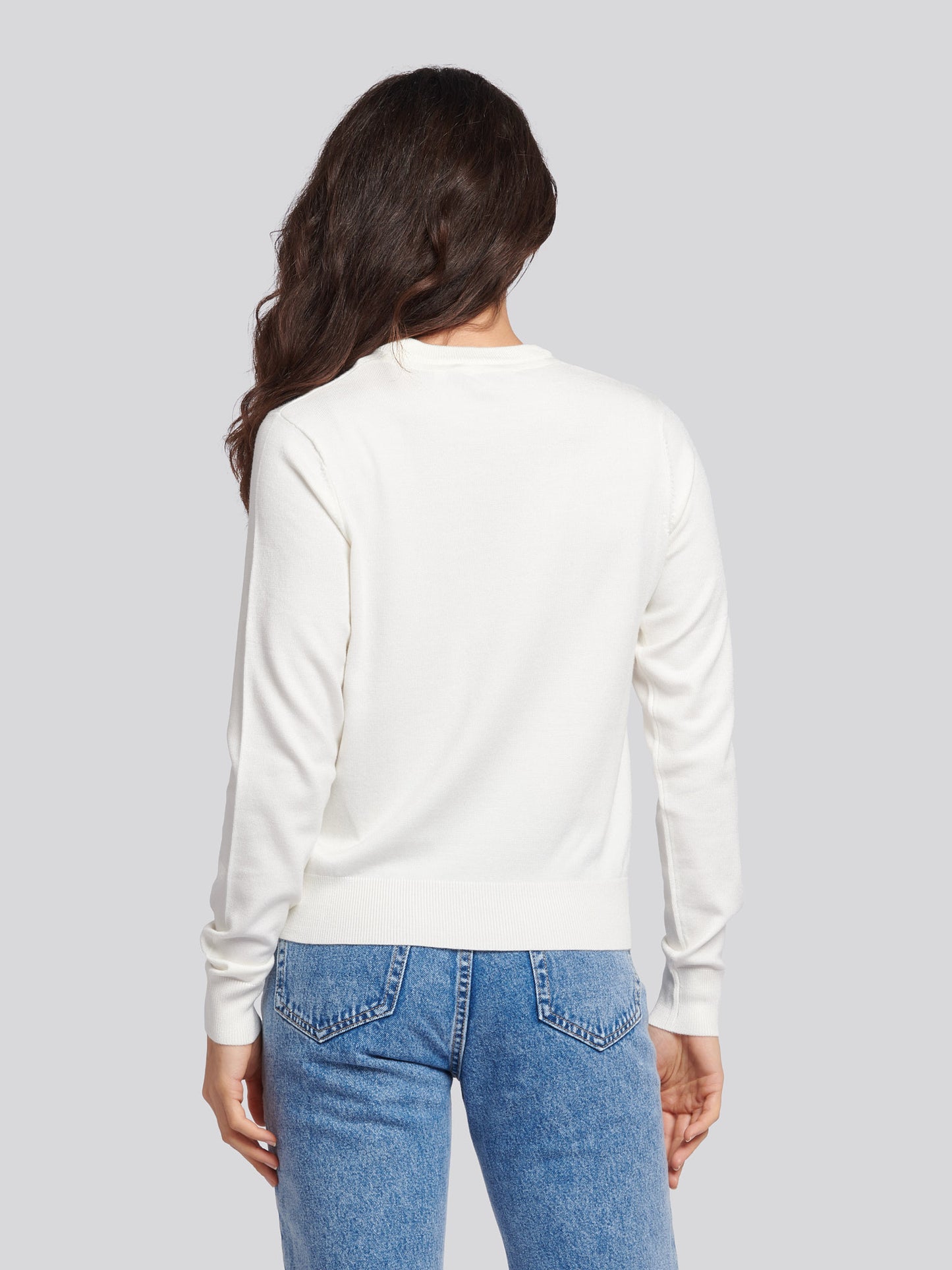 Womens Crew Neck Jumper in Marshmallow