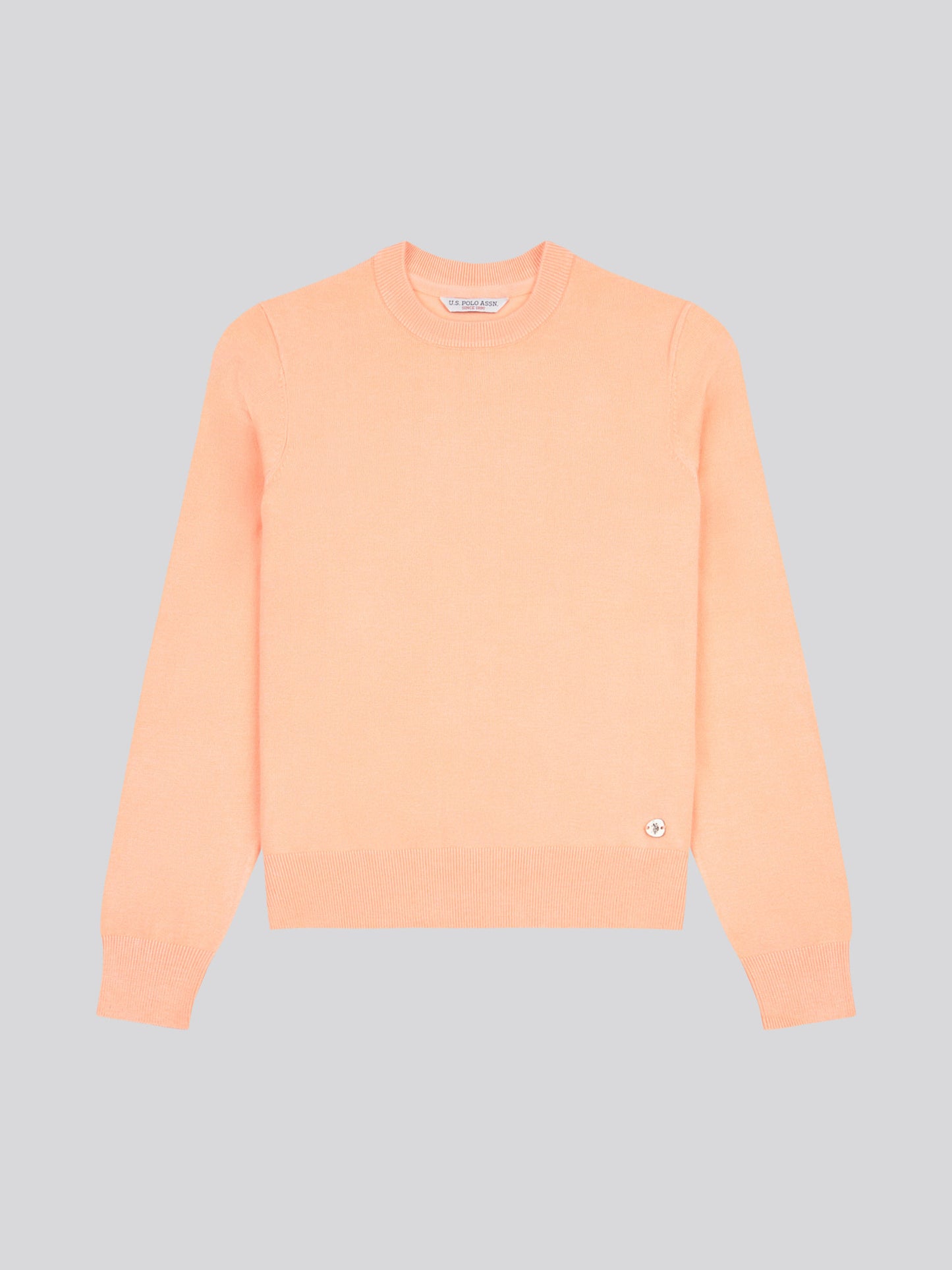 Womens Crew Neck Jumper in Peach Nectar