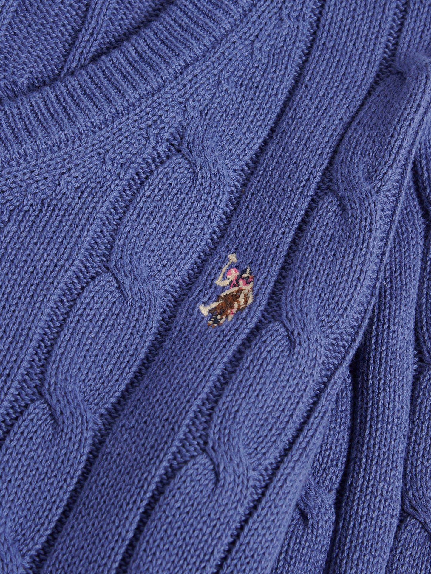 Womens V-Neck Cable Jumper Marlin