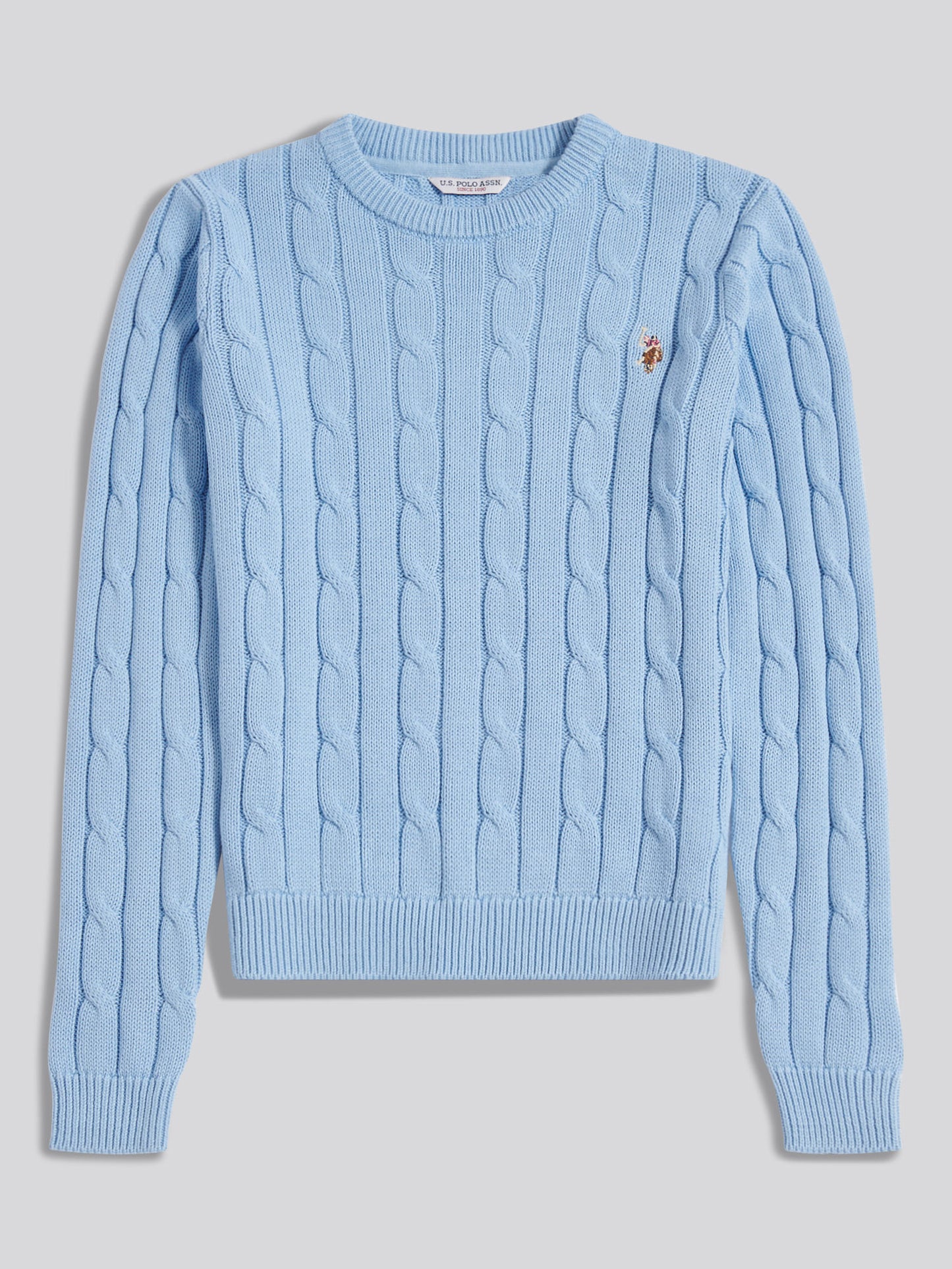 Womens Crew Neck Cable Jumper Open Air