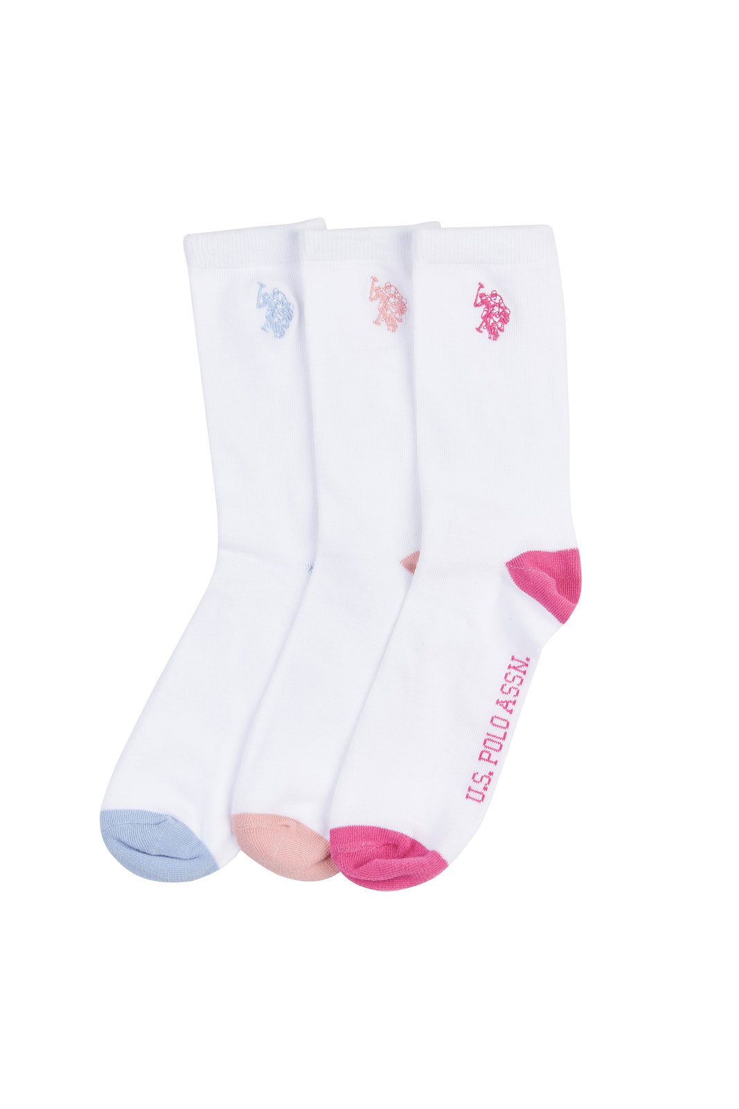 Womens 3 Pack High Contrast Socks in Bright White