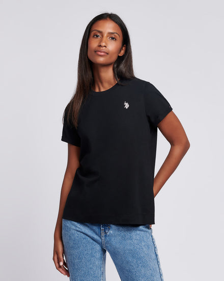 Womens Crew Neck T-Shirt in Black