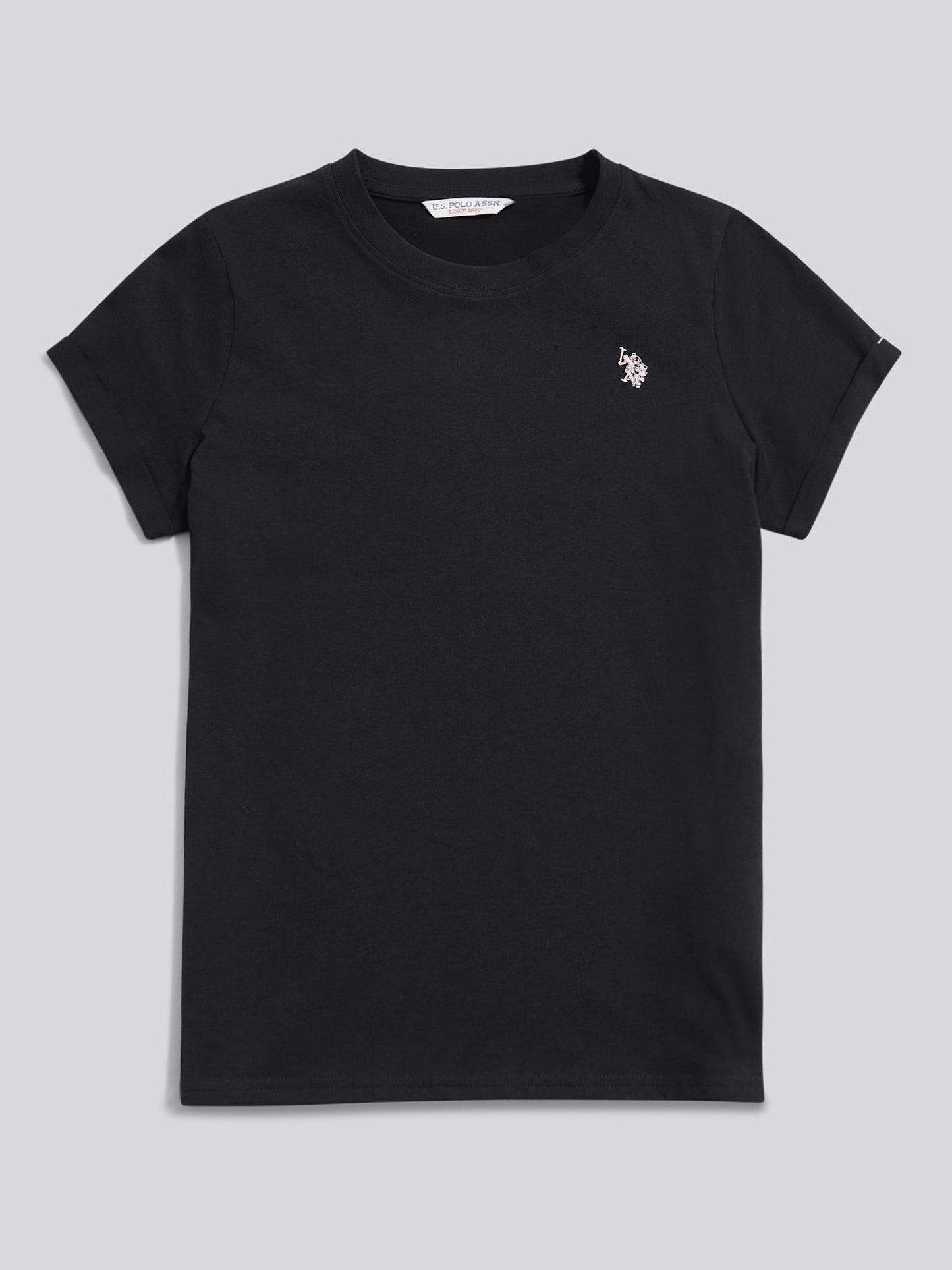 Womens Crew Neck T-Shirt in Black