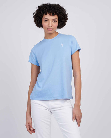 Womens Crew Neck T-Shirt Vista Blue