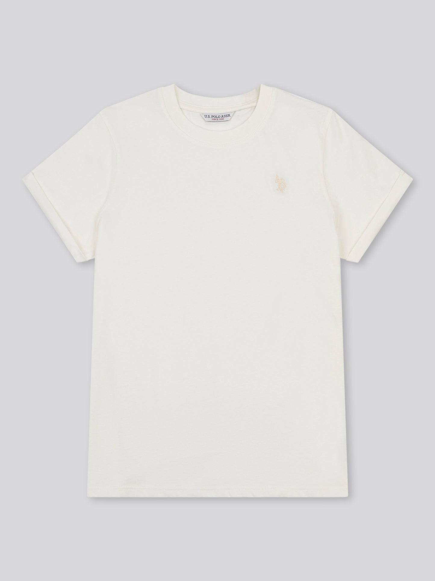 Womens Crew Neck T-Shirt in Marshmallow