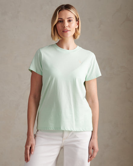 Womens Crew Neck T-Shirt Misty Jade