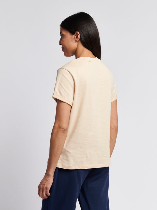 Womens Crew Neck T-Shirt in Smoke Gray