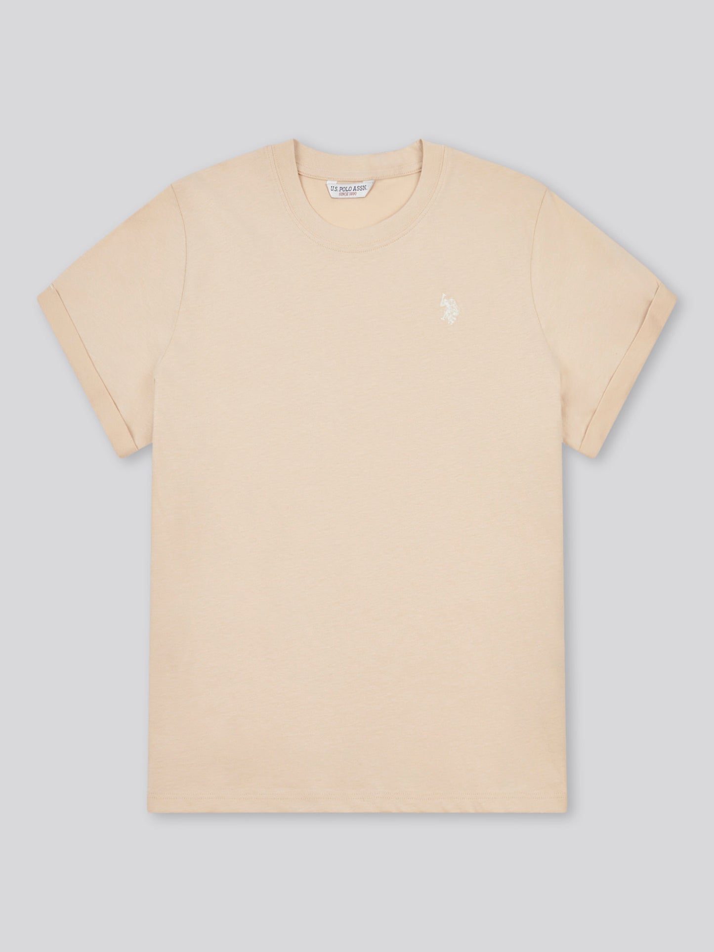 Womens Crew Neck T-Shirt in Smoke Gray