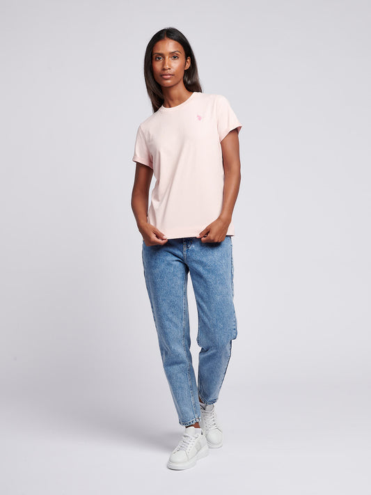 Womens Crew Neck T-Shirt Crystal Rose