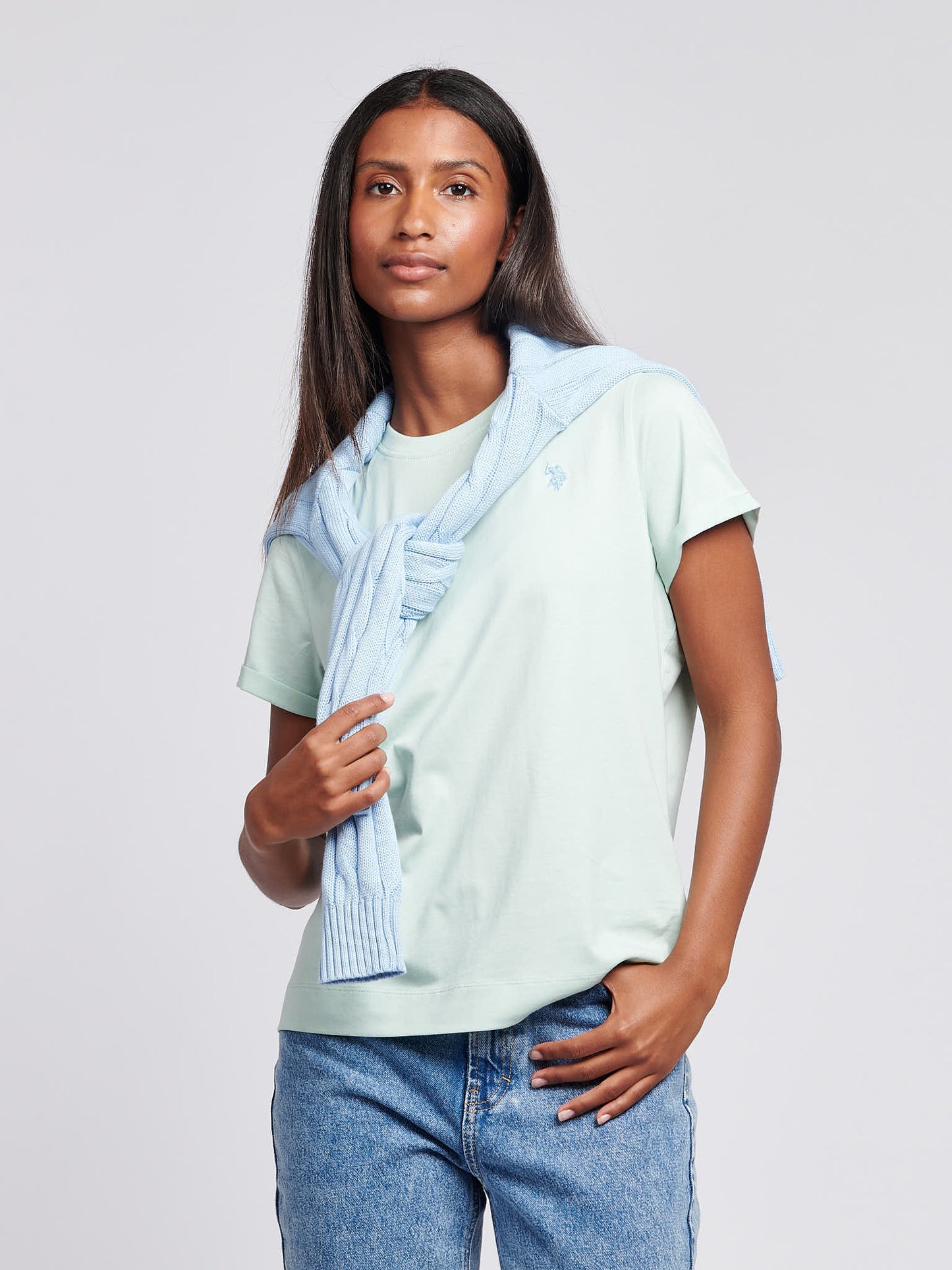 Womens Crew Neck T-Shirt Surf Spray