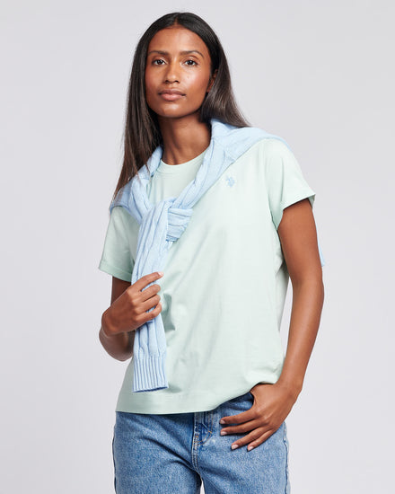 Womens Crew Neck T-Shirt Surf Spray