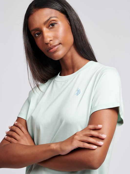 Womens Crew Neck T-Shirt Surf Spray