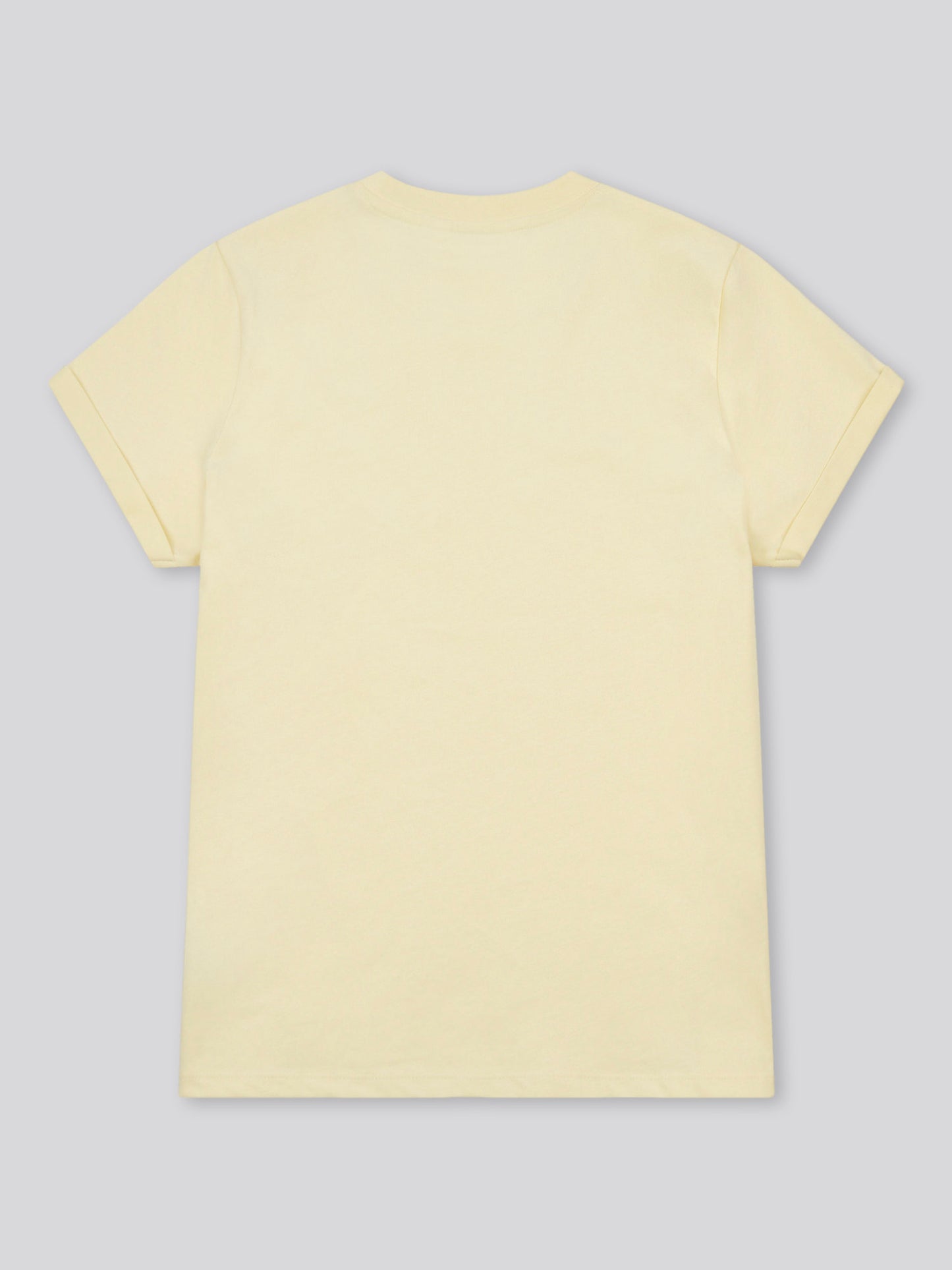 Womens Crew Neck T-Shirt in Pastel Yellow